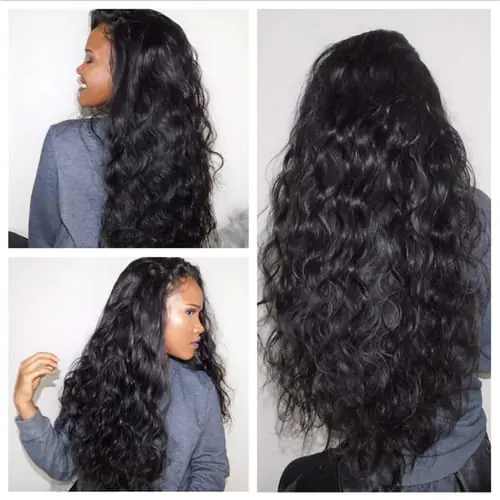 Stylish Long-haired Ringlet Hairstyle Long Black Deep Curly Wig For Women Stylish Long-haired Ringlet Hairstyle Long Black Deep Curly Wig For Women