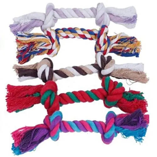 Funny Creative Pet Puppy Dog Chew Knot Toy Cotton Braided Bone Colorful Rope Funny Creative Pet Puppy Dog Chew Knot Toy Cotton Braided Bone Colorful Rope