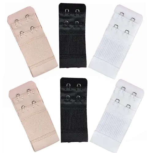 6pcs Women Soft Comfortable Bra 2 Hooks Extender Strap Adjustable Extension 6pcs Women Soft Comfortable Bra 2 Hooks Extender Strap Adjustable Extension