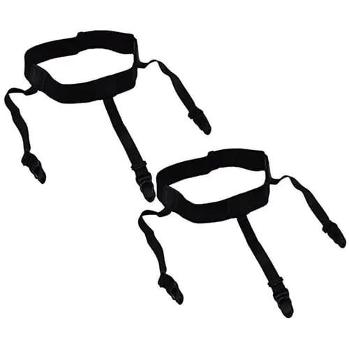 1 Pair Mens Adjustable Shirt Stay Garters Belt with Non-slip Locking Clamps 1 Pair Mens Adjustable Shirt Stay Garters Belt with Non-slip Locking Clamps