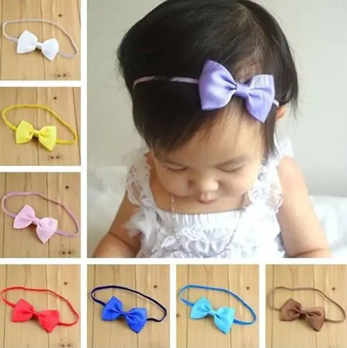 10Pcs Infant Baby Girl Cute Bow Headband Newborn Hair Band Headdress Headwear