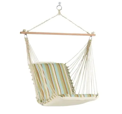 Portable Hanging Hammock With Wood Bar