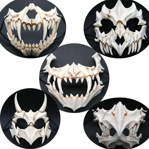 Japanese Gods Style Deluxe Resin Ninja Mask Prom Performance Art Mask