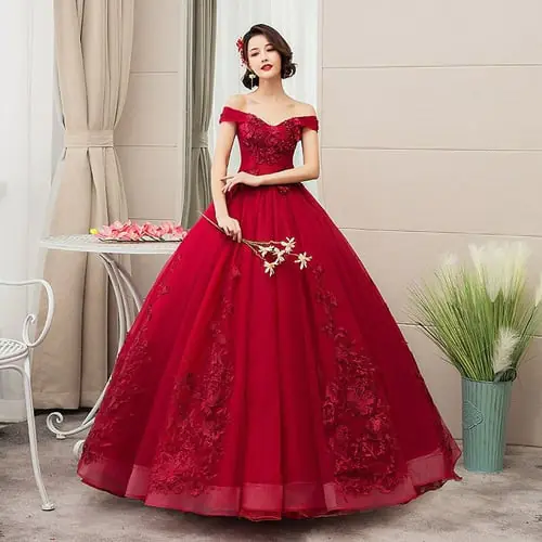 EZKUNTZA 2021 New Quinceanera Dresses Elegant Off The Shoulder Lace Applique Ball Gown Party Prom Quinceanera Dress Vestidos L