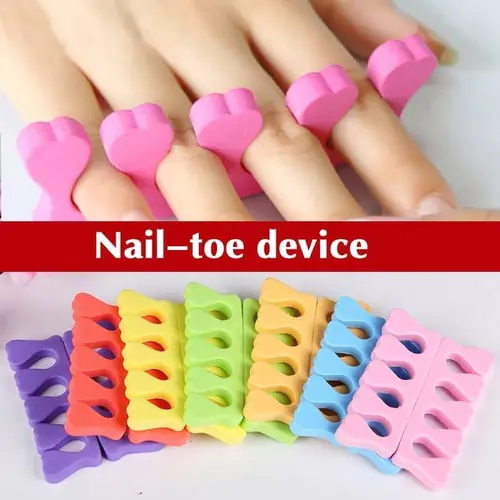 10Pcs Sponge Foam Finger Toe Separator Nail Art Salon Pedicure Manicure Tool