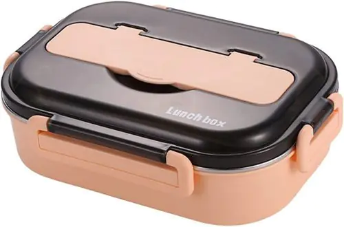Mascube Plastic Lunch Box Bento 23x16x7.5cm #Cp052610 Salmon Pink Mascube Plastic Lunch Box Bento 23x16x7.5cm #Cp052610 Salmon Pink