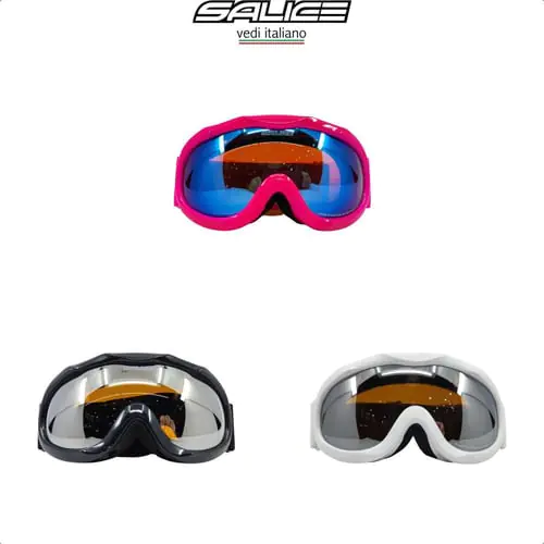 Salice Double Lens Antifog UV Protection Ski Snowboard Goggles Categorie S3 Mirror For Senior Women Adults Unisex Size 21x8cm Made In Italy