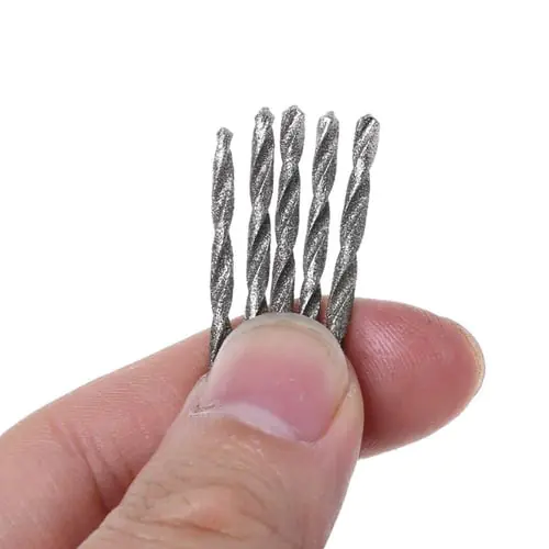 20Pcs 1mm 1.5mm 2mm 2.5mm Diamond Coated Twist Drill Bits Set For Glass Soft Metal Tile Stone