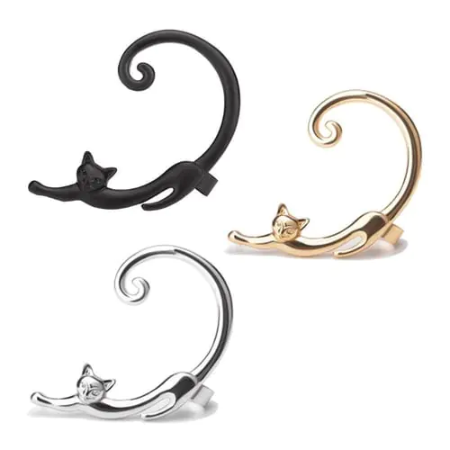 1Pc Cat Bite Ear Ring Ear Cuff Fake Clip On Wrap Upper Earing Punk Women Jewelry 1Pc Cat Bite Ear Ring Ear Cuff Fake Clip On Wrap Upper Earing Punk Women Jewelry