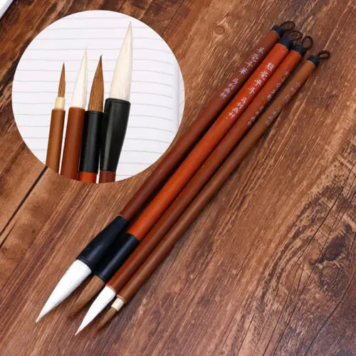 4Pcs Chinese Painting Brushes Artist Drawing Brush For Watercolor Painting Brush