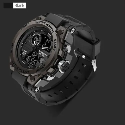 Sanda Men Sport Watch Dual Display Analog Digital LED Electronic Wrist Watches Sanda Men Sport Watch Dual Display Analog Digital LED Electronic Wrist Watches