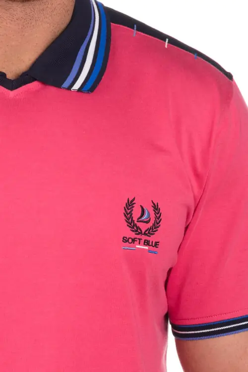 Soft Blue Cut & Sew T-shirt for men Black Soft Blue Cut & Sew T-shirt for men Black