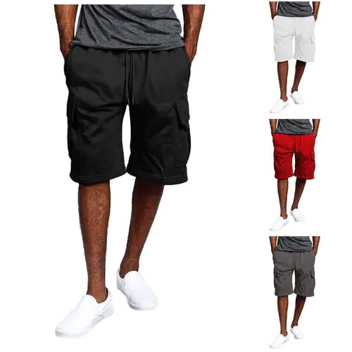 Men's Summer Casual Multi-Pocket Loose Straight Tooling Five-Point Shorts Men's Summer Casual Multi-Pocket Loose Straight Tooling Five-Point Shorts