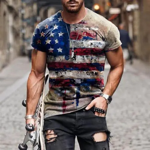 Spring And Summer Men's Casual Fashion Short-sleeved Printed Retro Shirt Spring And Summer Men's Casual Fashion Short-sleeved Printed Retro Shirt