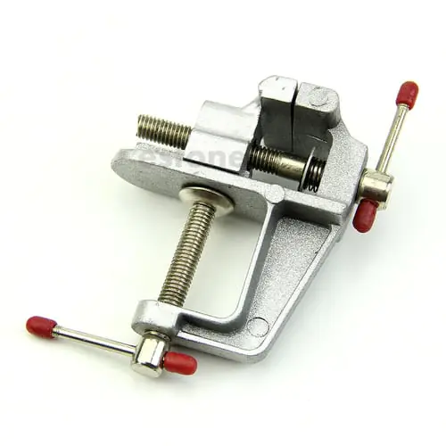 Durable 3.5" Aluminum Mini Jewelers Hobby Clamp On Table Bench Vise Vice Tool Durable 3.5" Aluminum Mini Jewelers Hobby Clamp On Table Bench Vise Vice Tool