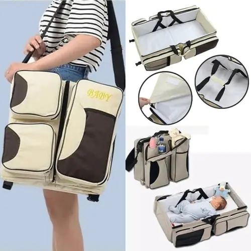 Cool Gift  2 In 1 Baby Travel Bed & Bag
