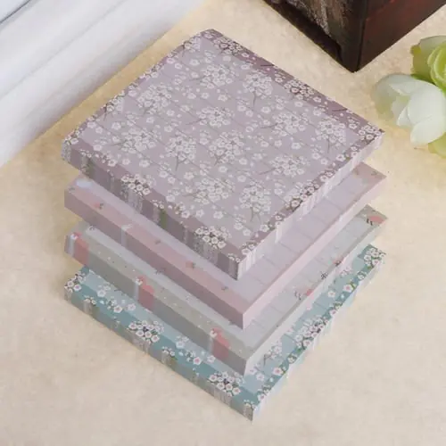 80 Sheets/Pad Flower Animal Series Paper Sticker Memo Pads Sticky Notes Notepad