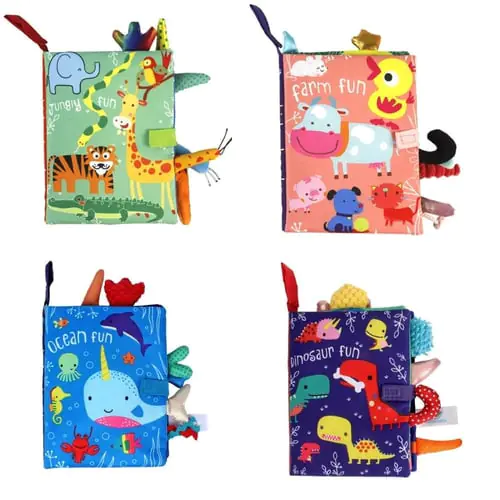 Interactive Montessori Soft Toy Polyester Cloth Book Stimulation Reading Book Early Learning Gift for Baby Teaching Book Interactive Montessori Soft Toy Polyester Cloth Book Stimulation Reading Book Early Learning Gift for Baby Teaching Book