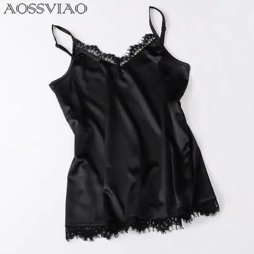 Summer Silk Tank Top 2021 Women Sexy V Neck Basic Tops Blusas Casual Womens Vest Lace Camisole Crop Tops Plus Size Female Shirt