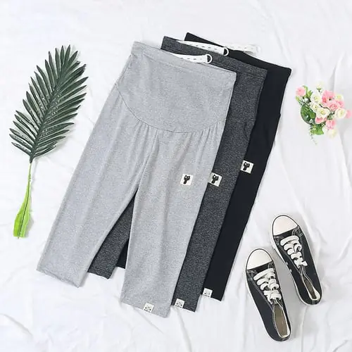 Women Solid Shorts Pants Cat Sign Loose Adjustable Maternity Pants Leggings Women Solid Shorts Pants Cat Sign Loose Adjustable Maternity Pants Leggings