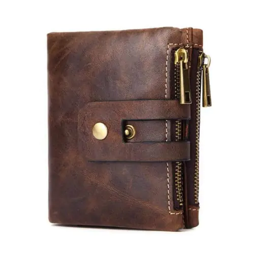 Men RFID Blocking Wallet Vintage Leather Short Purse Bifold with Coin Pocket Men RFID Blocking Wallet Vintage Leather Short Purse Bifold with Coin Pocket