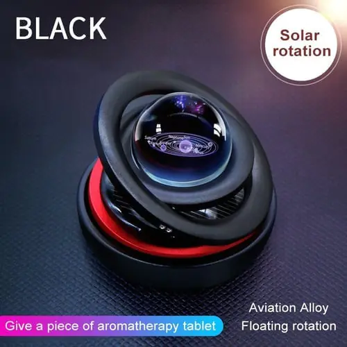 Solar Car Air Freshener Glass Ball Car Metal Perfume Holder Rotation Car Aromatherapy Creative Decoration Glass Ball Solar Car Air Freshener Glass Ball Car Metal Perfume Holder Rotation Car Aromatherapy Creative Decoration Glass Ball