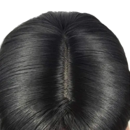 Fashion Women Shoulder Length Pure Black Hair Wigs Heat Resistant Straight Wig Fashion Women Shoulder Length Pure Black Hair Wigs Heat Resistant Straight Wig
