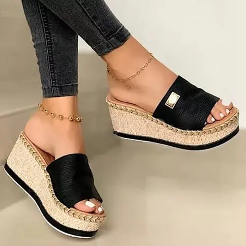 Sexy Summer Sandals Women Slippers Peep Toe Platform Casual Shoes Woman Beach Flip Flops Female Slides Sandalia Feminina