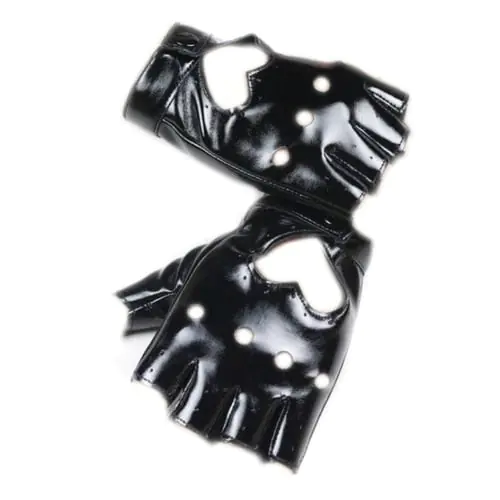 Fashion Women Half Finger Gloves Girls Cool Heart Hollow Faux Leather Nightclub Show Dance Fitness Fingerless Glove Fashion Women Half Finger Gloves Girls Cool Heart Hollow Faux Leather Nightclub Show Dance Fitness Fingerless Glove