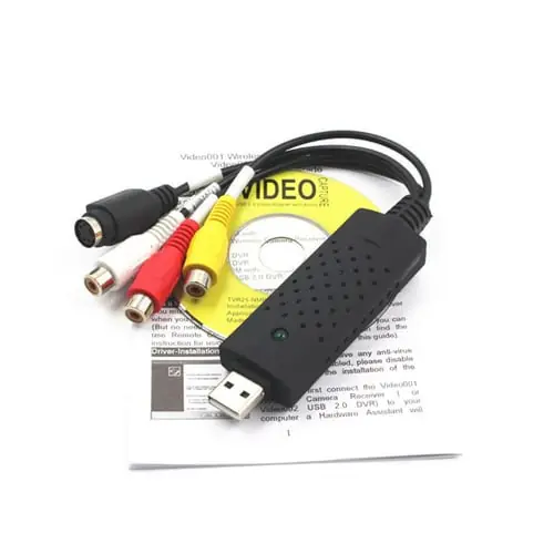 USB Video Capture Device USB 2.0 Easy to Cap Video TV DVD VHS DVR Capture Adapter Easier Cap Support Win10 Newest
