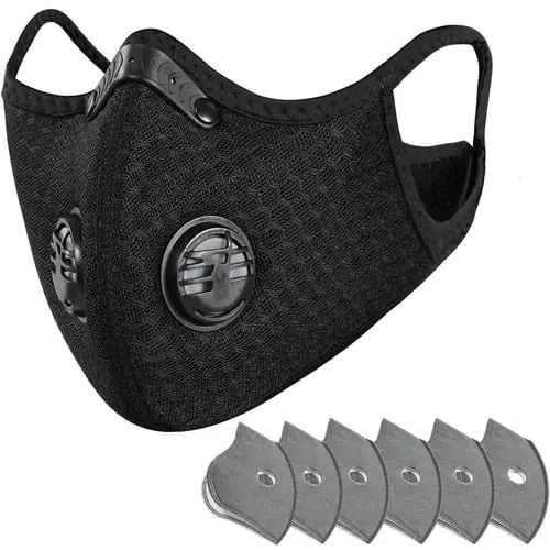 Dust With 6 Filters Half Face Reusable Activated Carbon Dustproof Respirator