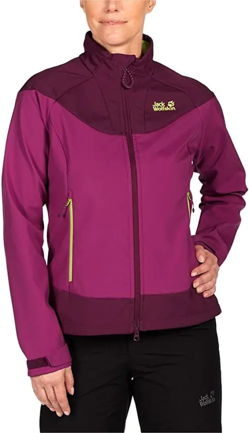Jackwolfskin Women Proton Softshell Waterproof Windproof Jacket