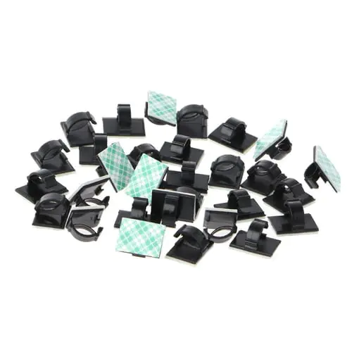 30Pcs Car Wire Clip Black Cable Tie Rectangle Holder Mount Clamp Self-adhesive CKL 30Pcs Car Wire Clip Black Cable Tie Rectangle Holder Mount Clamp Self-adhesive CKL