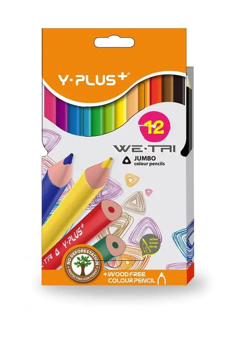 Y-Plus We-Tri Short Colored Pencil 12C Y-Plus We-Tri Short Colored Pencil 12C