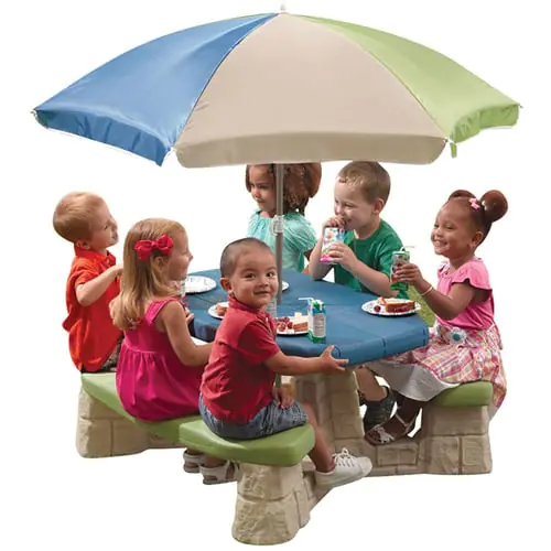 Step2, Naturally Playful Picnic Table With Umbrella -Available In Many Colors