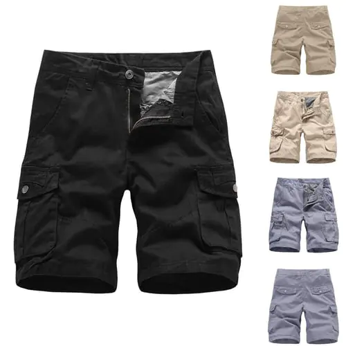 Men's Casual Pure Color Outdoors Pocket Beach Work Trouser Cargo Shorts Pant Men's Casual Pure Color Outdoors Pocket Beach Work Trouser Cargo Shorts Pant