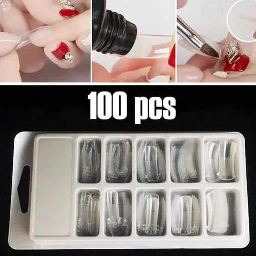 100pcs DIY Nails Tips False Fake Nails Coffin Nails Tips Nail Art Tool Arcylic