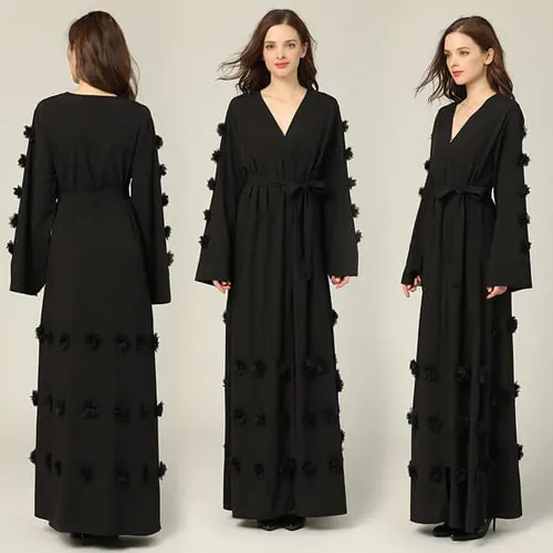 Dubai Muslim Women Robe Loose Long Sleeve Festival Cardigan Maxi Dress Ramadan Dubai Muslim Women Robe Loose Long Sleeve Festival Cardigan Maxi Dress Ramadan