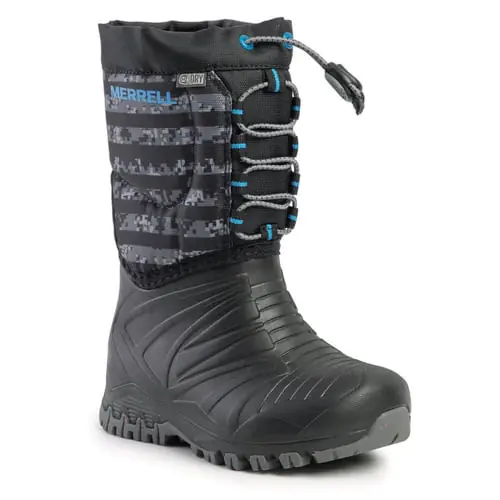 Merrell, M-Snow Q Lite Waterproof Boots Black/Blue-Available in Many Sizes Merrell, M-Snow Q Lite Waterproof Boots Black/Blue-Available in Many Sizes