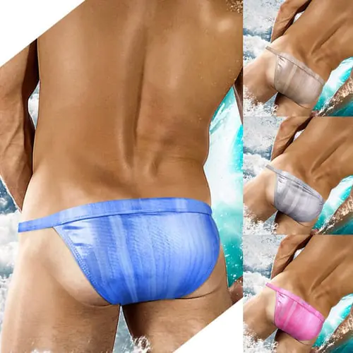 Fashion Men's Sexy Bodybuild Gradient Trunks Beach Swimming Shorts Boxer