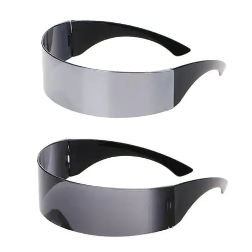 Creative Hairband Fashion Party Glasses Black/Silver Plastic Future Warrior Personality Glasses Creative Hairband Fashion Party Glasses Black/Silver Plastic Future Warrior Personality Glasses
