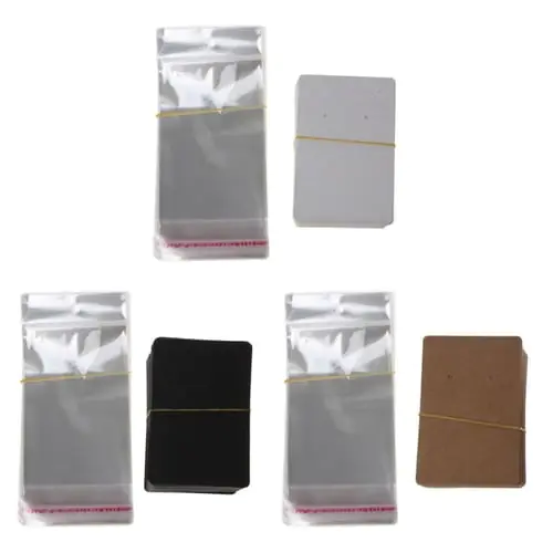 100Pcs Blank Kraft Paper Jewelry Packaging Card Necklace Earring Display Cards 100Pcs Blank Kraft Paper Jewelry Packaging Card Necklace Earring Display Cards