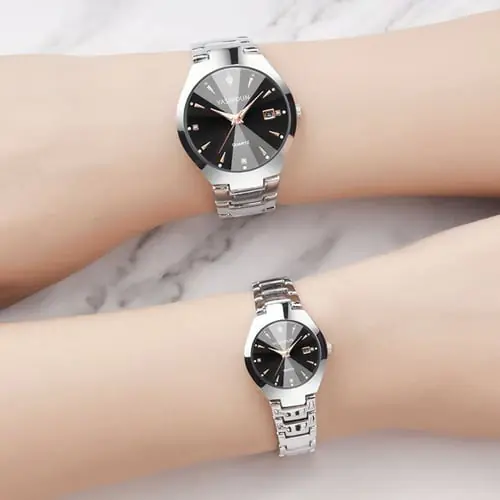YASHIDUN Couple Watch 5 Colors Waterproof Calendar Business Men And Women Luminous Steel Band Strengthened Glass Mirror Watch YASHIDUN Couple Watch 5 Colors Waterproof Calendar Business Men And Women Luminous Steel Band Strengthened Glass Mirror Watch