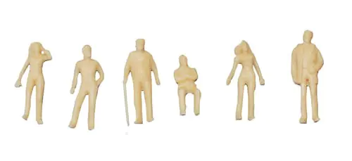 Craft For All- Skin Doll (mixed) 1:100 - H-18mm - 4 pcs Craft For All- Skin Doll (mixed) 1:100 - H-18mm - 4 pcs