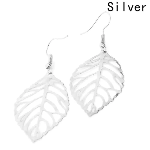 Fashion Boho Simple design Forest style Metal Leaf Earrings