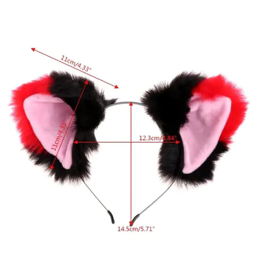 Lovely Faux Fox Fur Cat Ears Cosplay Costume Party Fancy Girls Hairband Headband Lovely Faux Fox Fur Cat Ears Cosplay Costume Party Fancy Girls Hairband Headband