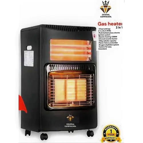 General Compocool 2 in 1  Gas Heater and Electric Heater 3 Heat Settings GC-2IN1