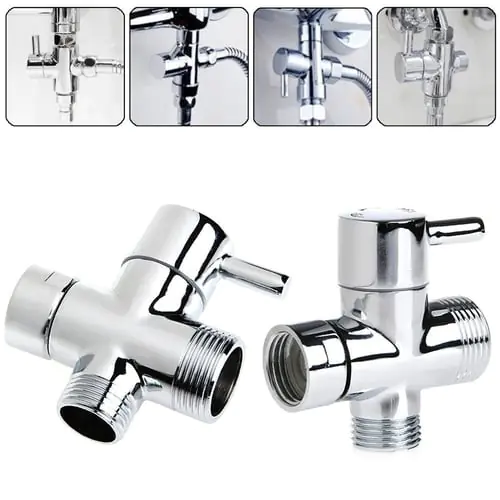 T-adapter 3 Ways 2CM Valve For Diverter Bath Toilet Bidet Sprayer Shower Head T-adapter 3 Ways 2CM Valve For Diverter Bath Toilet Bidet Sprayer Shower Head