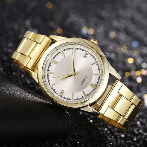 Men's Business Casual Stainless Steel Mesh Belt Watch Simple Dial Quartz Watch