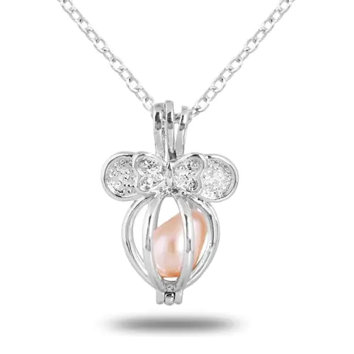 Fashion Natural Oysters Pearl Wish Box Pendant Necklace